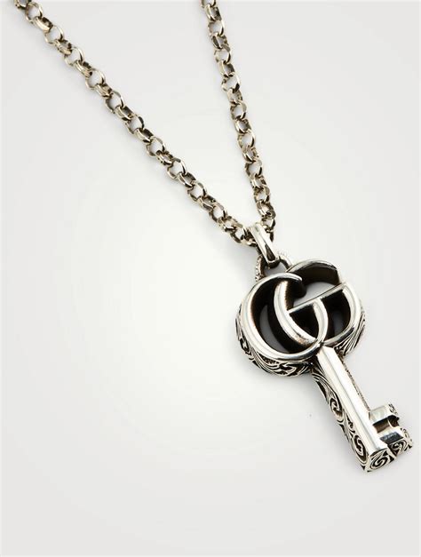 gucci double key necklace|Gucci marmont necklace.